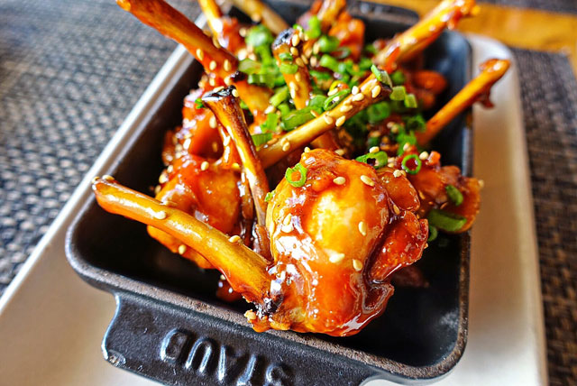Wings from Trader Vic's at the Beverly Hilton - Los Angeles, CA - great food and great for celebrity sightings!