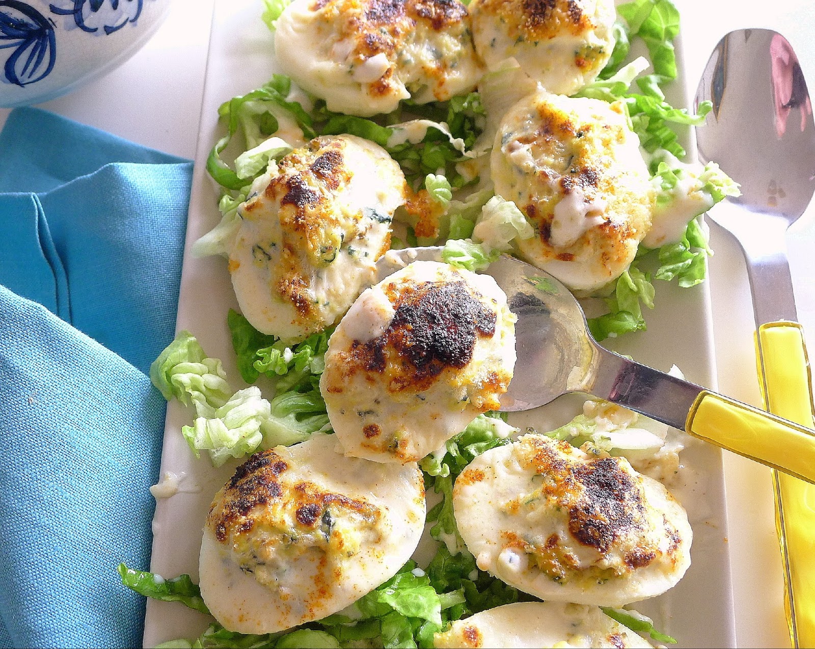 MY KITCHEN IN SPAIN DOUBLEDEVILED EGGS