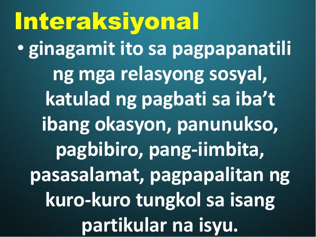 Gamit Ng Wika Sa Lipunan