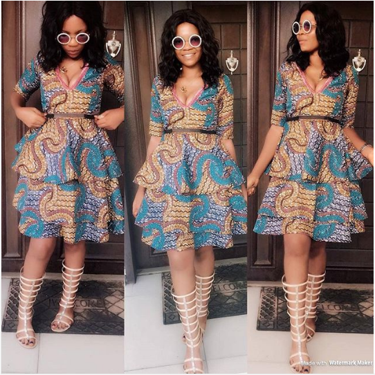 knee length ankara gowns