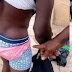 Young man caught allegedly wearing his sister’s p@nt in Lagos