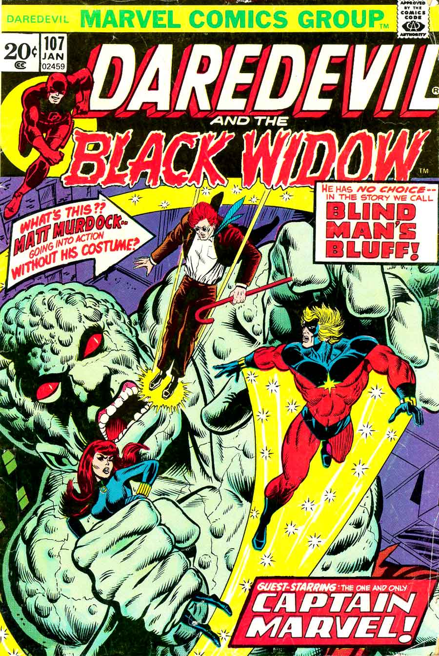 Daredevil v1 #107 marvel comic book cover art by Jim Starlin