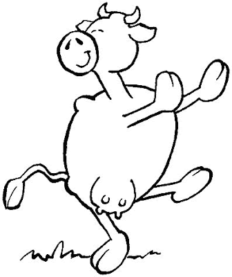 Farm Animal Cattle Cow Coloring Sheet