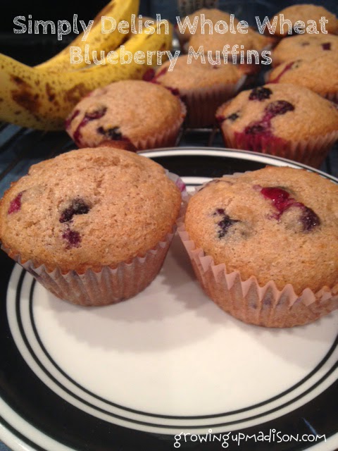 Simply Delish Whole Wheat Blueberry Muffins – Recipe