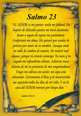 EL SEÑOR ES MI PASTOR NADA ME FALTARÁ (Salmo 23,1-6)