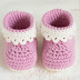 Craft, Crochet, Create: Pink Lady Baby Booties Free Crochet Pattern