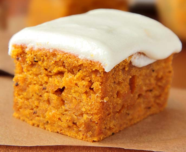 Pumpkin Bars with Cream Cheese Frosting