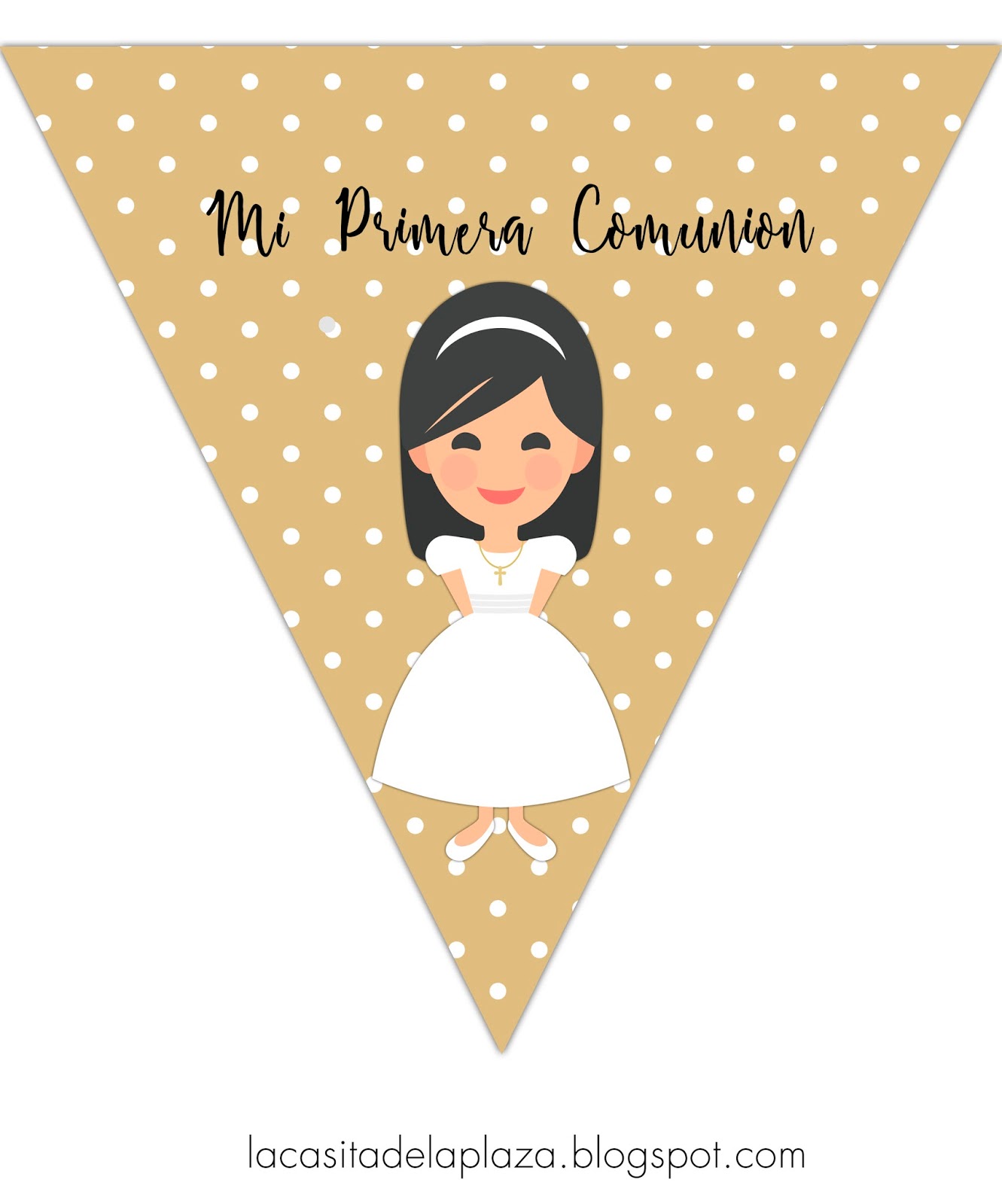 BANDERINES PRIMERA COMUNIÓN La Casita de la Plaza Printables