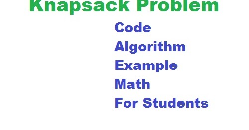 Knapsack Problem - Theory, Algorithm, Example, Math for Computer ...