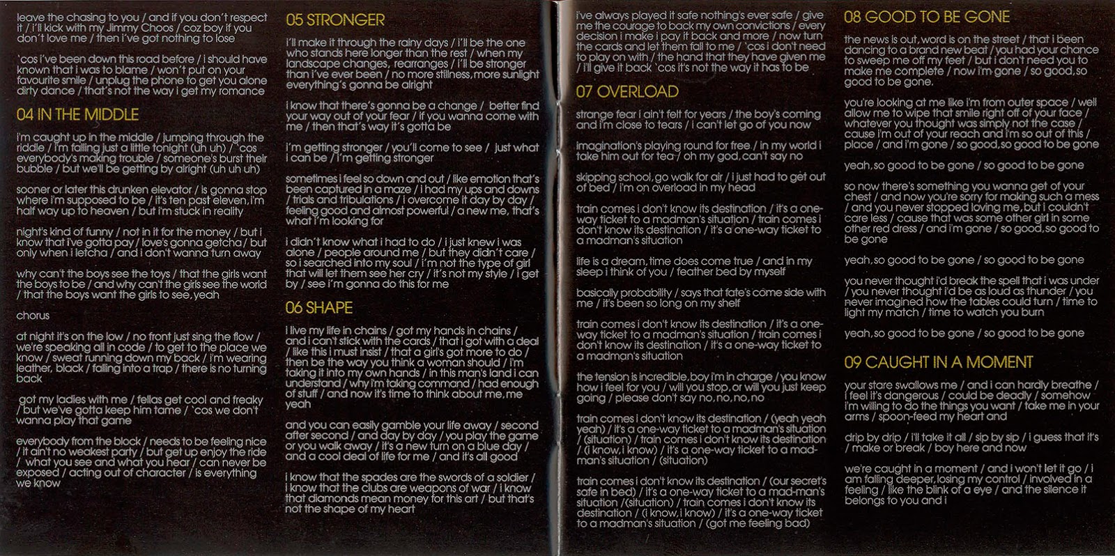 Encarte Sugababes Overloaded The Singles Collection Encartes Pop