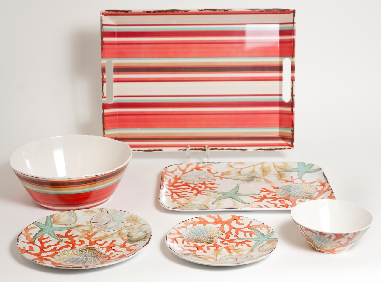 Everything Coastal.... Patio Perfection Fun Outdoor Dinnerware