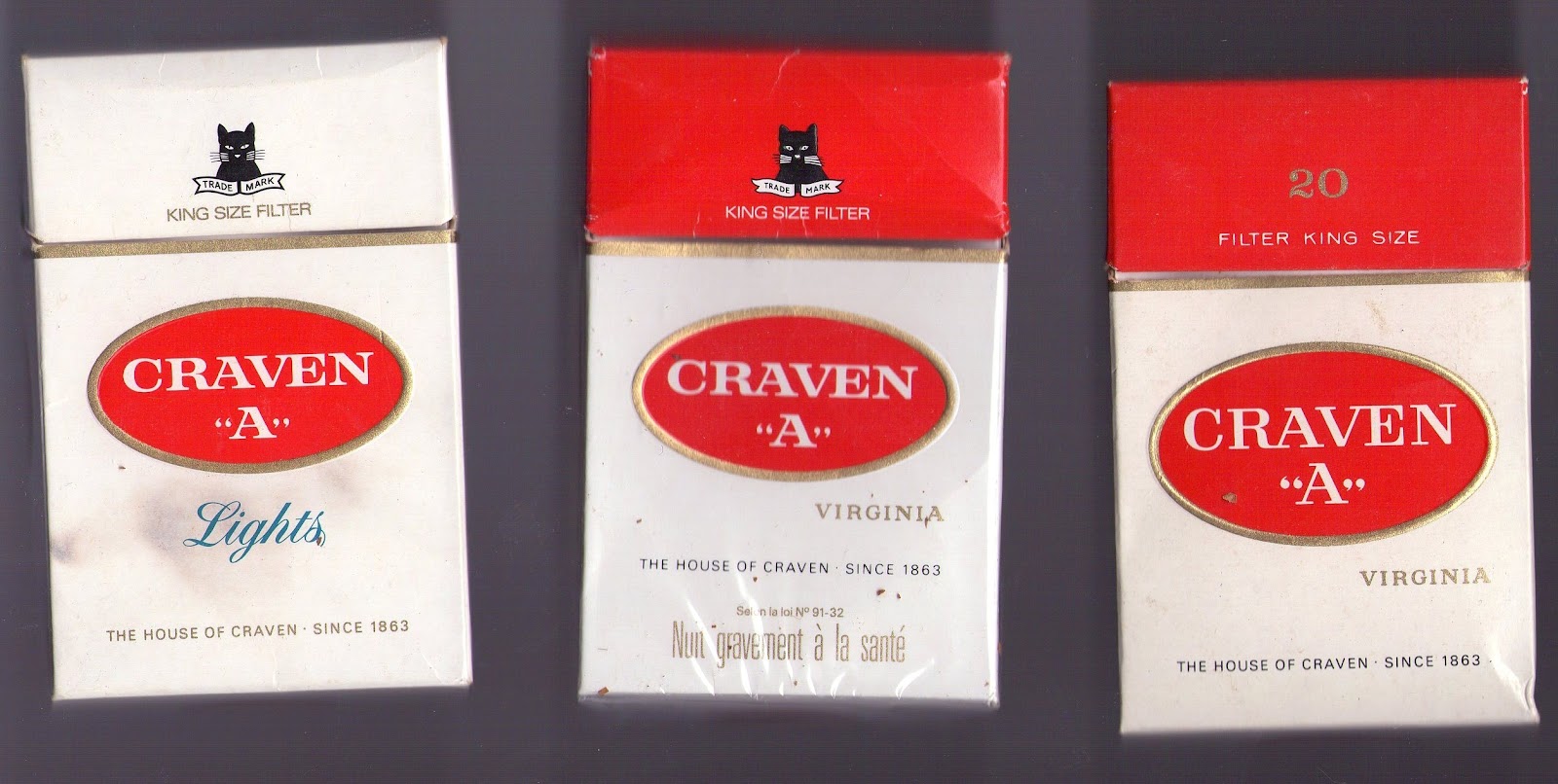 Ma Collection de paquets de cigarettes: CRAVEN Ma Collection de paquets de cigarettes: CRAVEN