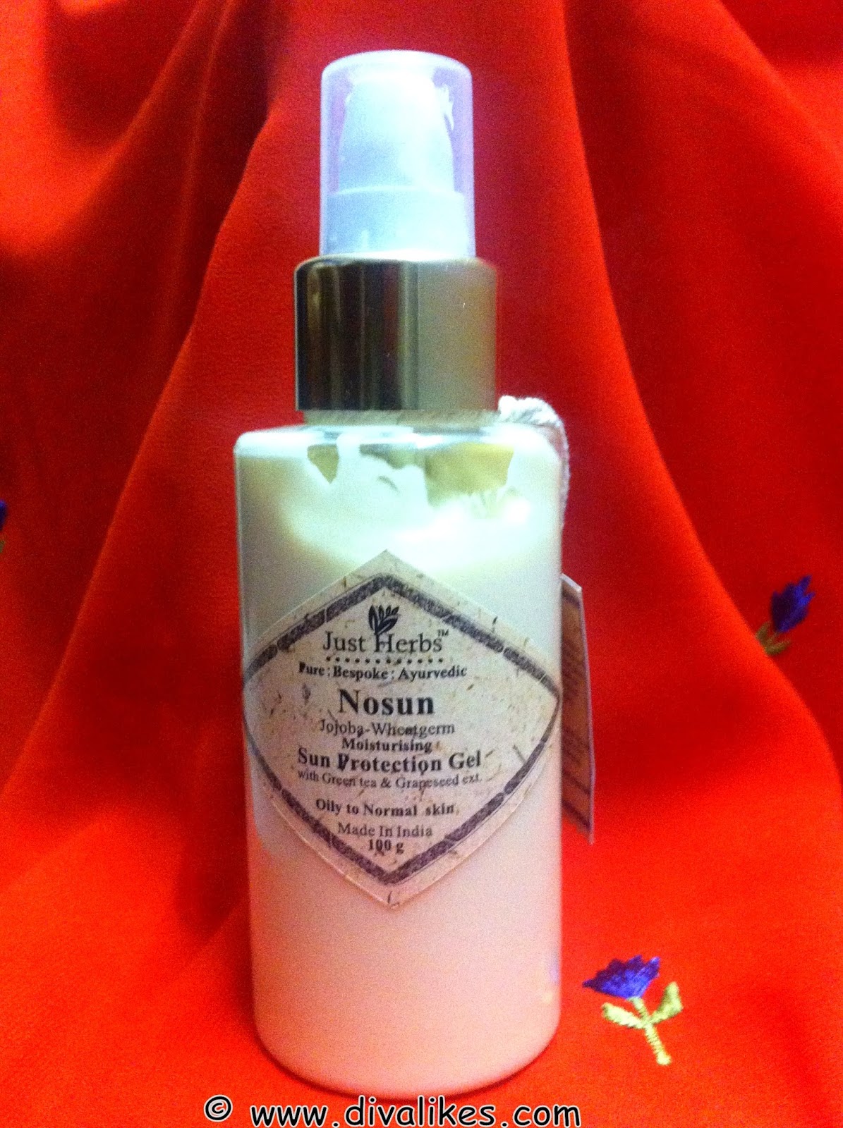 Just Herbs Nosun Sun Protection Gel Review Diva Likes