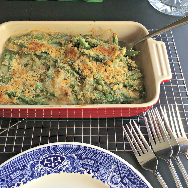 Lighter Fresh Green Bean Casserole