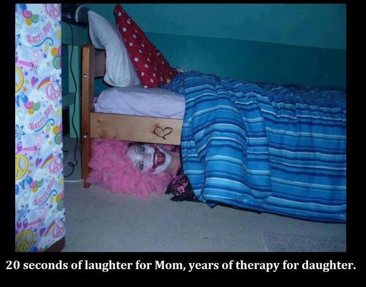 Clown under your kid's Bed