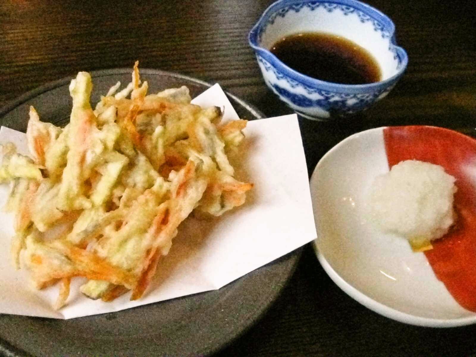 Recipes for Tom Konsai to ebi no kakiage / julienned root vegetable