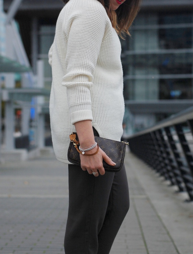 Banana Republic turtleneck sweater, Aritzia pants and Vince Camuto snakeskin Corral boots