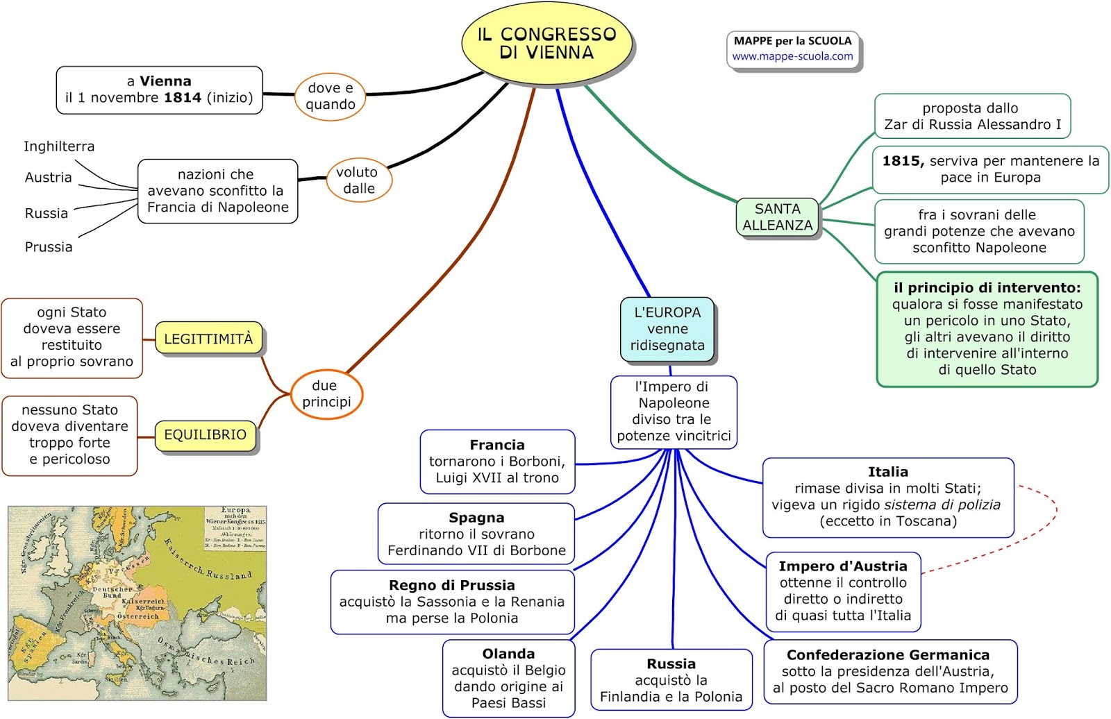 MAPPE per la SCUOLA CONGRESSO DI VIENNA