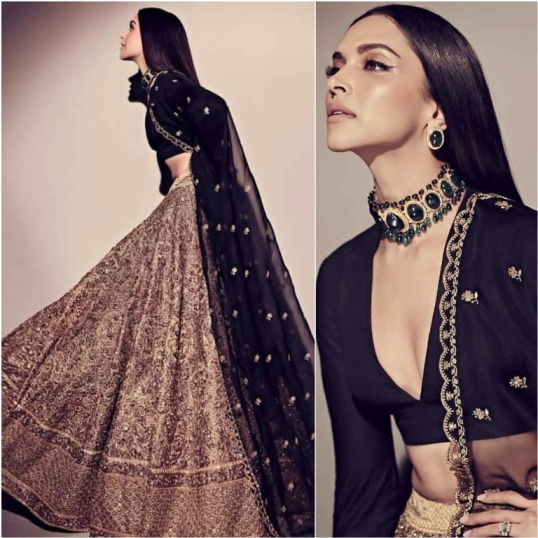 Deepika Padukone Wearing Sabyasachi