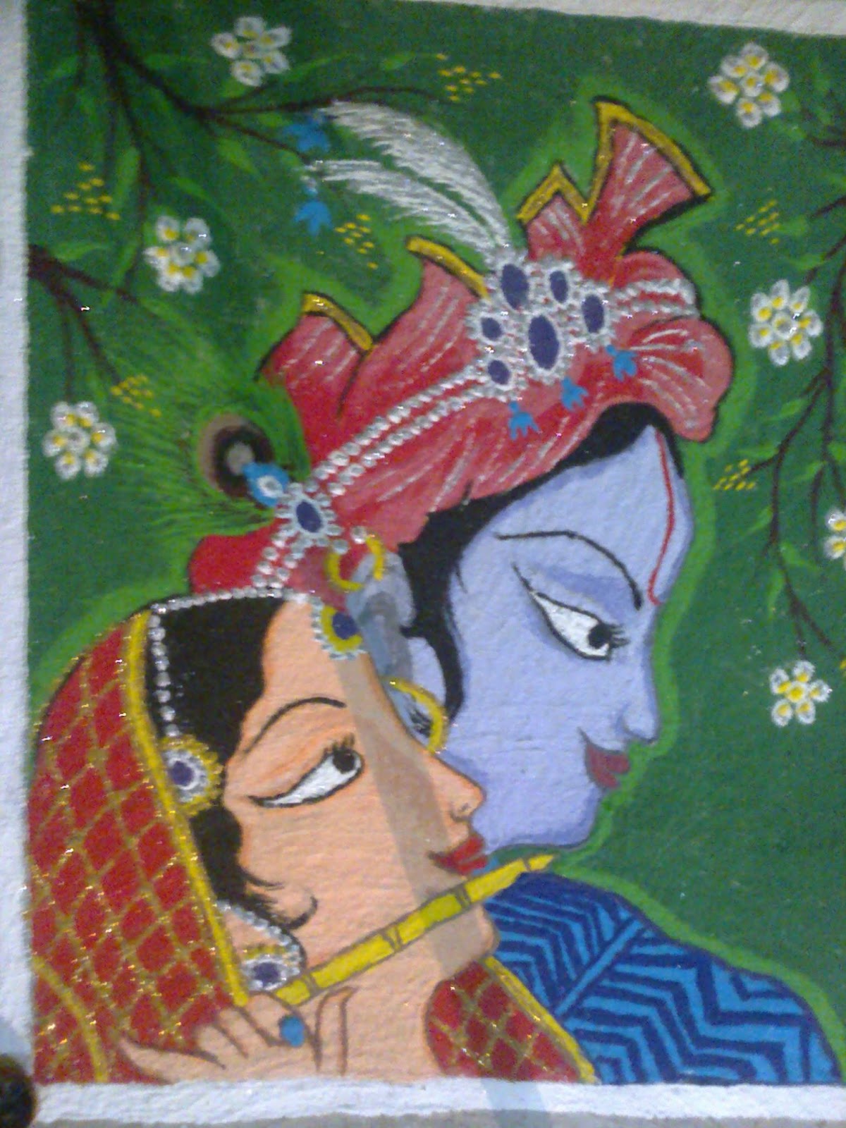 New Year Radha Krishna Rangoli Designs For Diwali
