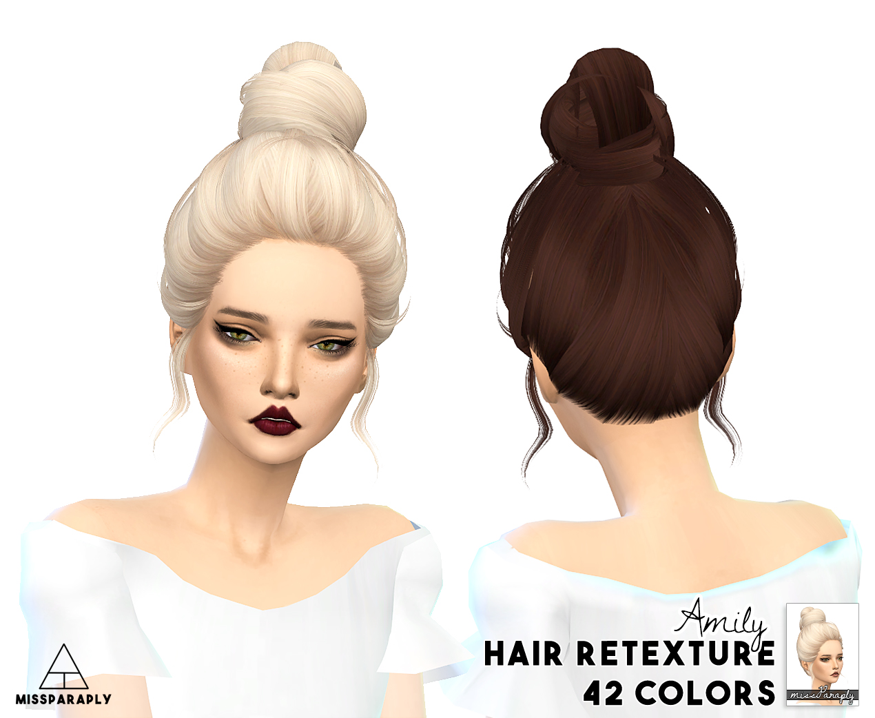 My Sims 4 Blog Skysims Hair Retexture By Missparaply