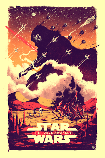 Star Wars: The Force Awakens Screen Print by Marie Bergeron