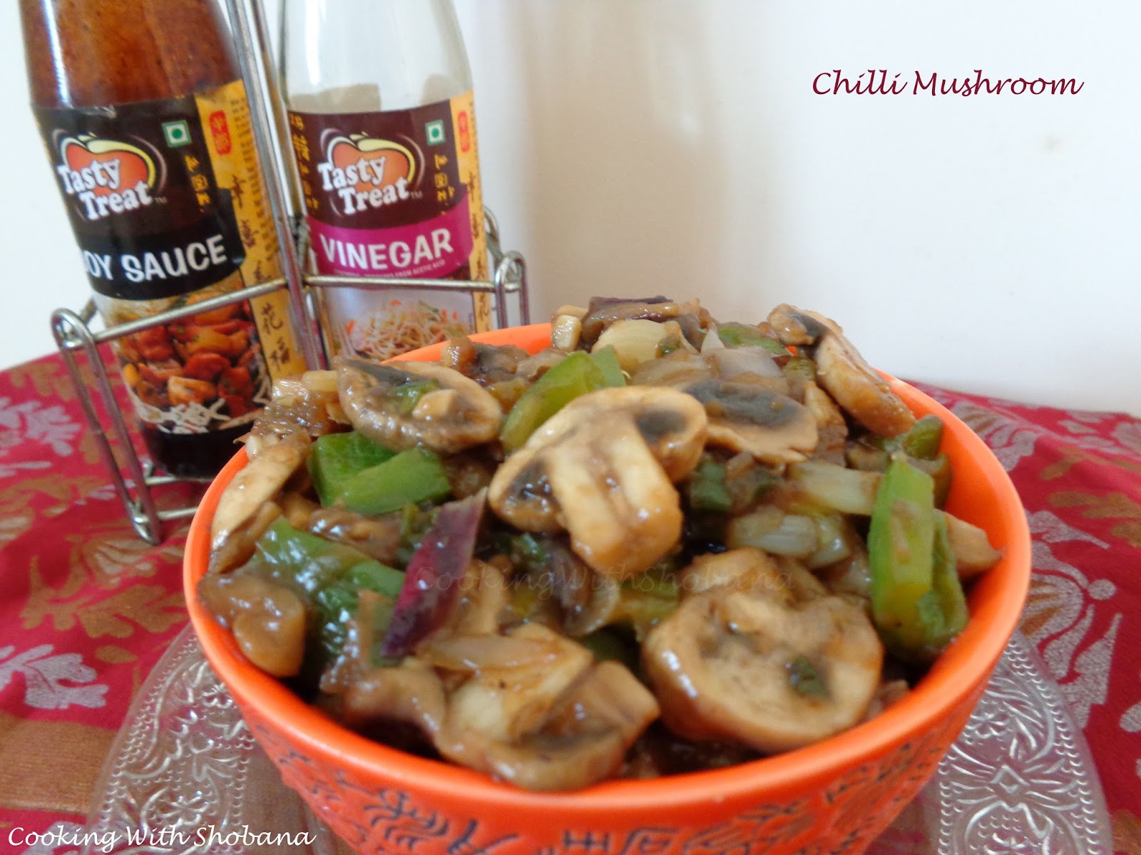 Cooking With Shobana CHILLI MUSHROOM