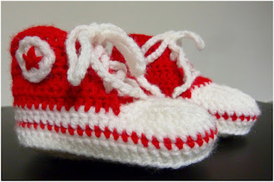 zapatos crochet converse patucos lana