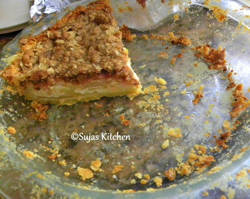 Sujas Kitchen Sour Cream Apple Pie with Streusel Topping