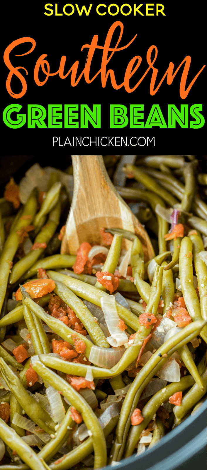 Slow Cooker Southern Green Beans Plain Chicken
