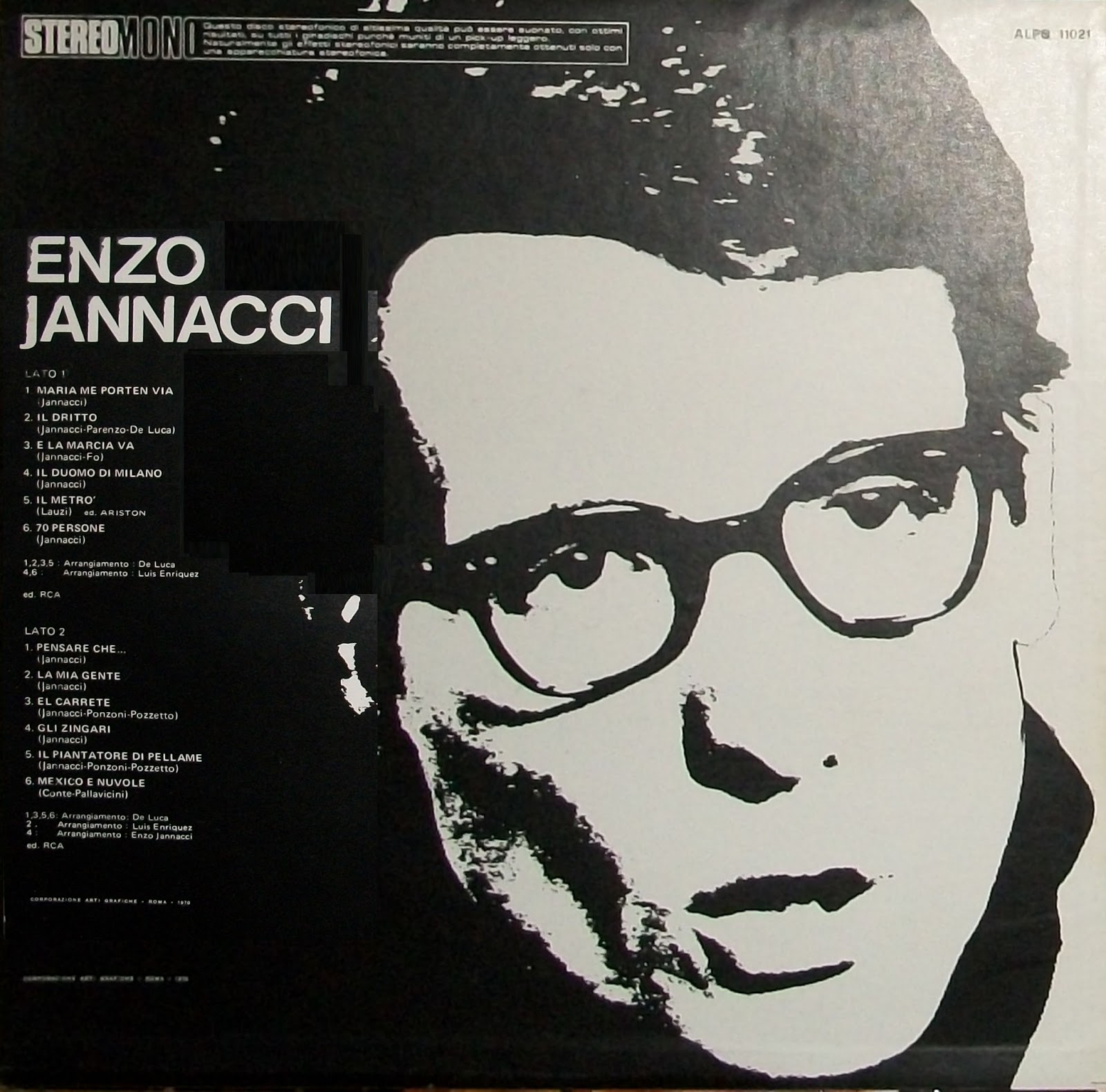 Le note di Euterpe Enzo Jannacci La mia gente (1970)