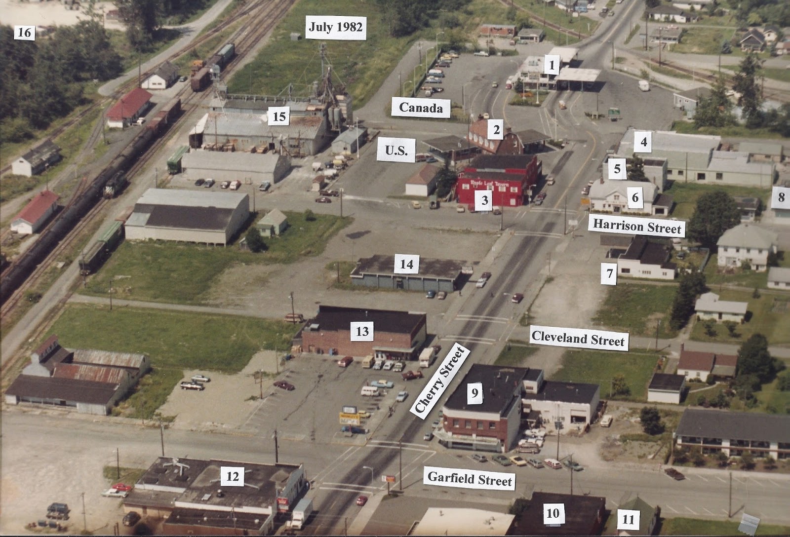 Nooksack Valley Nostalgia Sumas, WA July 1982 an aerial view of