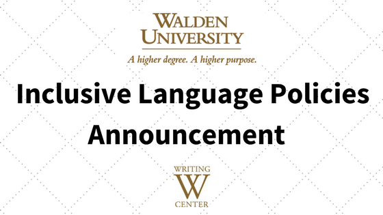 Inclusive Language Policies Announcement 