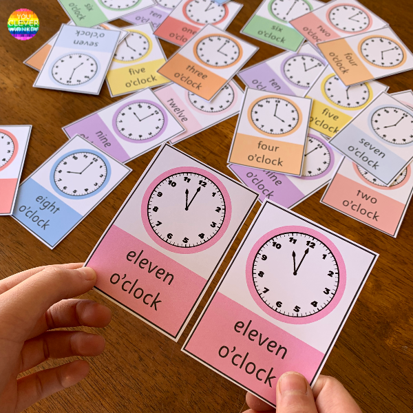 Pick A Partner Cards - Telling Time Pack | you clever monkey