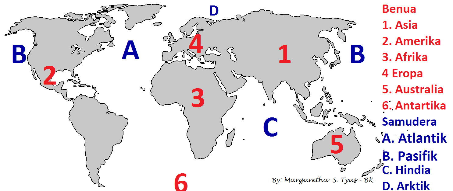 TALITA KUM Peta Benua dan Samudera