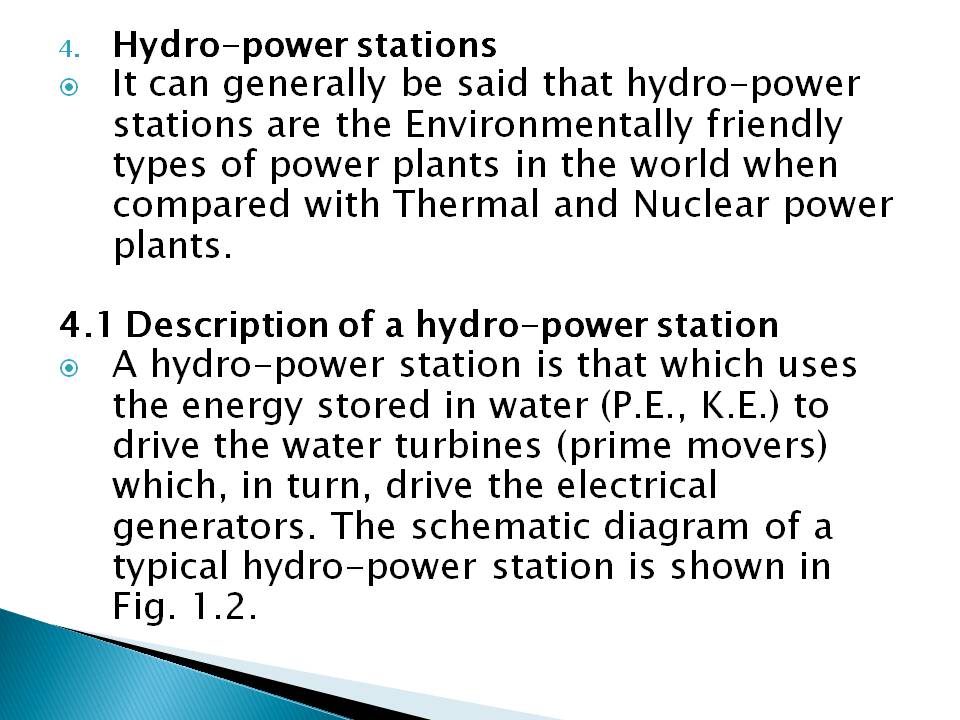 ELECTRICAL POWER PLANTHYDROPOWER, Lecture notes Energy FAQs And Lecture Notes