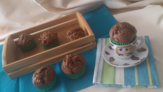 Muffins de higos y nueces al cacao chocolate desayuno merienda postre magdalenas receta casera tradicional sencilla Cuca 