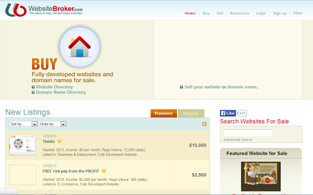 Website broker: buy or sell websites and blogs