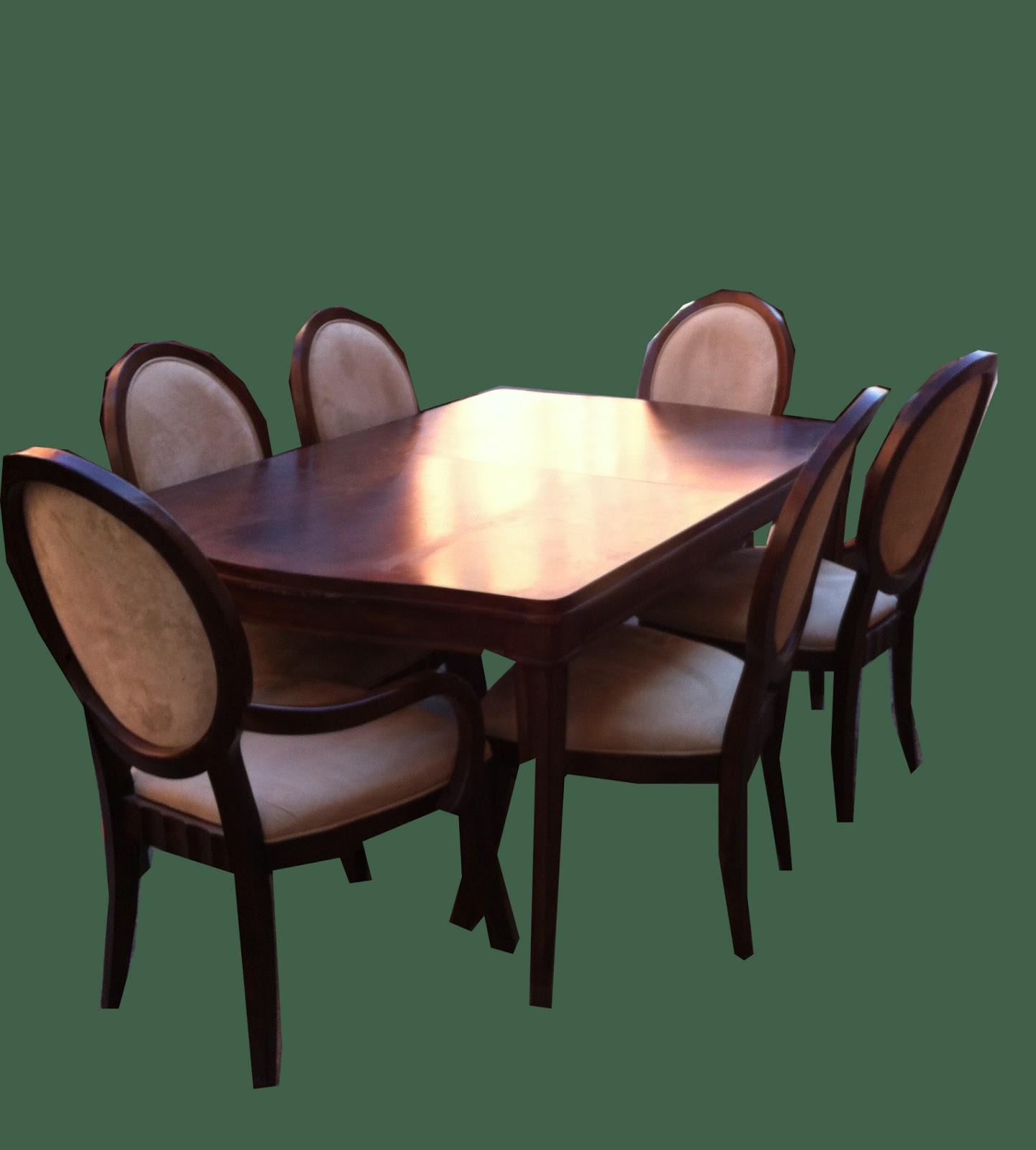 Uhuru Furniture & Collectibles Italian Style Dining Table + 6 Chairs SOLD