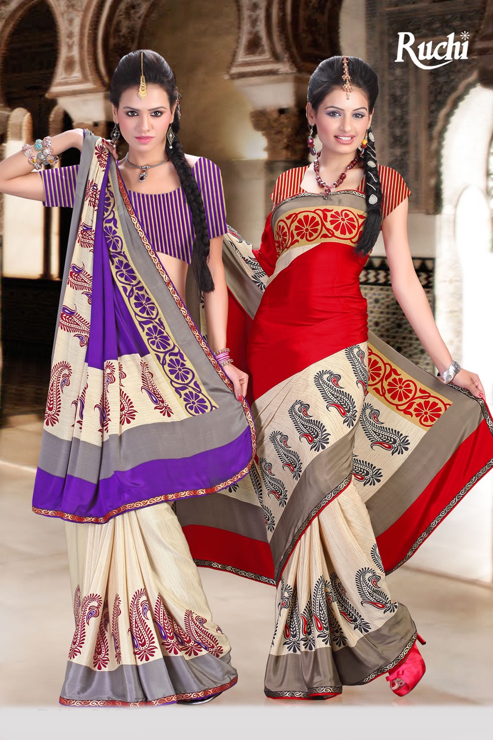 Ruchi Designer Sarees | Colorful Party Wear Spring Saree Collection 2013