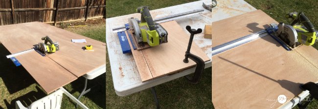 ripping plywood with Kreg rip cut and ryobi circular saw