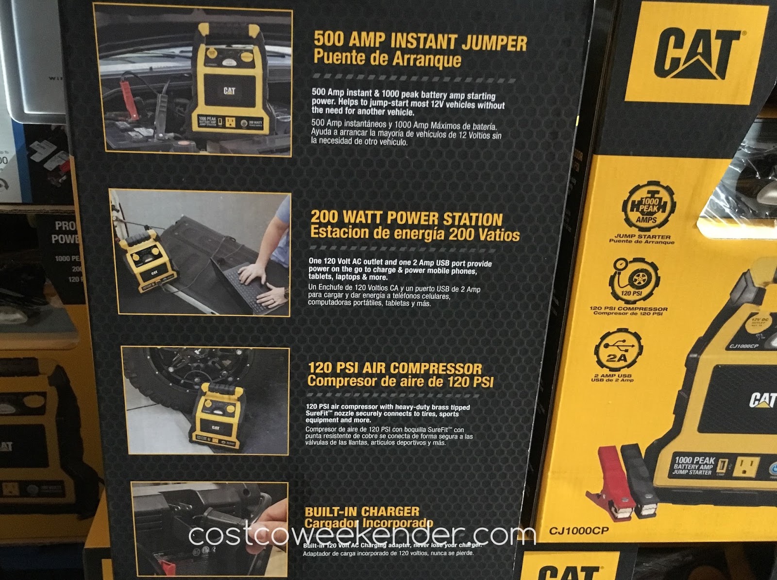 costco 141571 cat cj1000cp professioinal power station with jump starter compressor