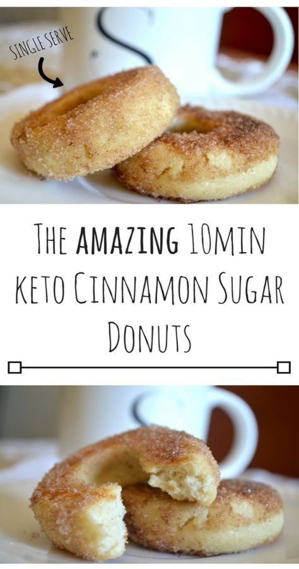 The Amazing 10min Keto Cinnamon Sugar Donuts