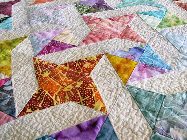 scrappy ribbon star quilt