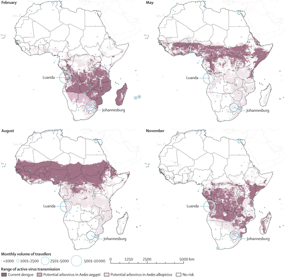 Zika seasonal suitability maps