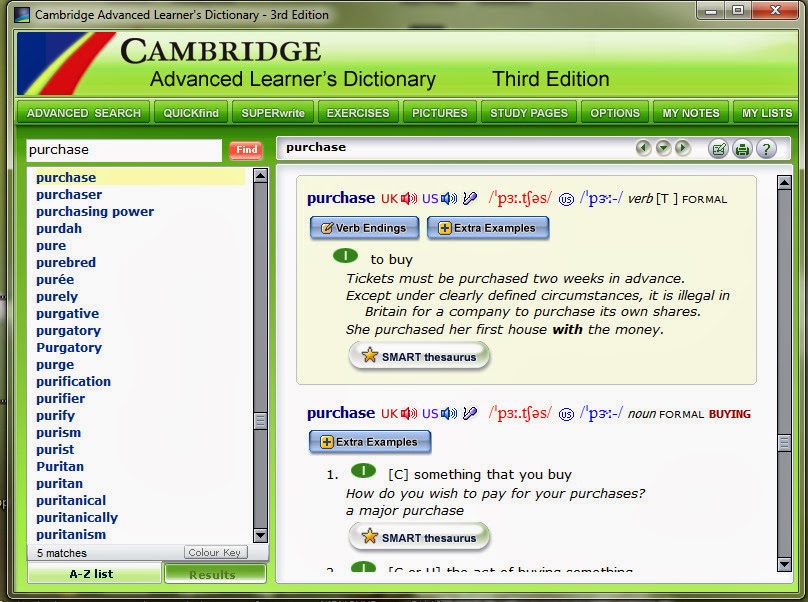 Góc nhỏ vui vẻ: Cambridge Advanced Learner's Dictionary - 3rd Edition | Phần mềm học anh văn hiệu quả