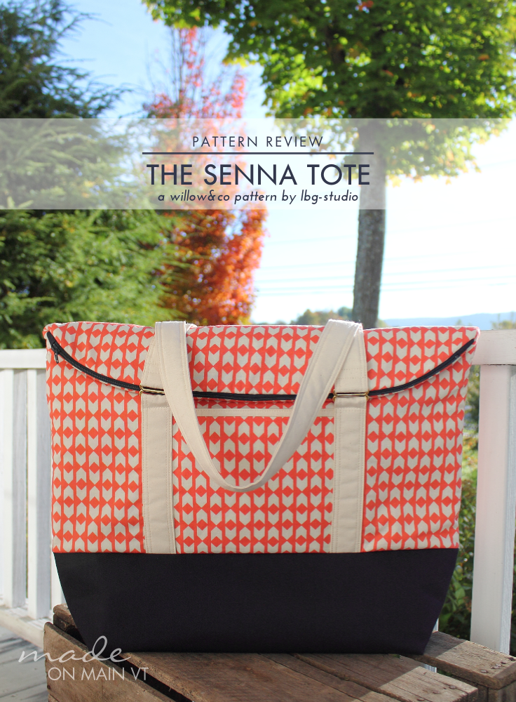 Made on Main VT: Sewing Pattern Review: The Senna Tote Bag