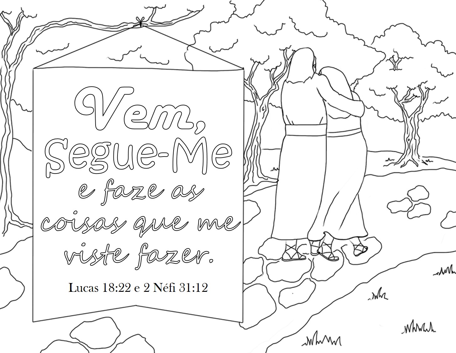 As Tontas Vão Ao Céu Cartaz para Colorir Vem e SegueMe (Escola