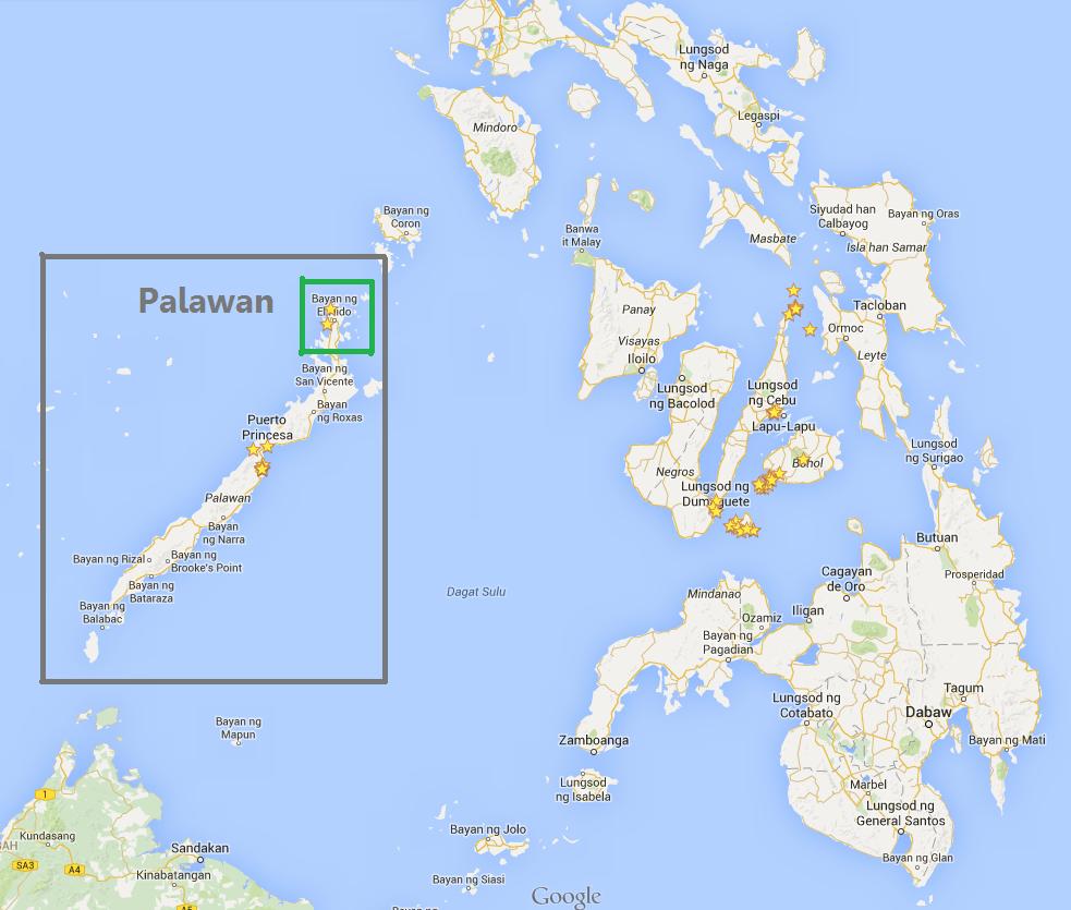 El Nido Palawan Map