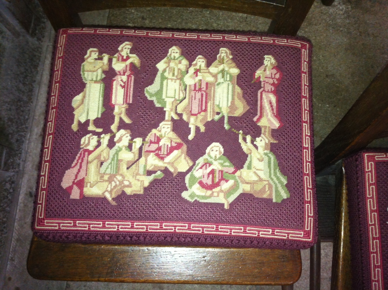 Rocky Mountain Stitcher 12 Days of Christmas Needlework chair pads at